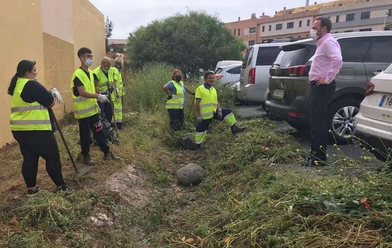 Imagen de una de las cuadrillas de convenio de Telde / TA